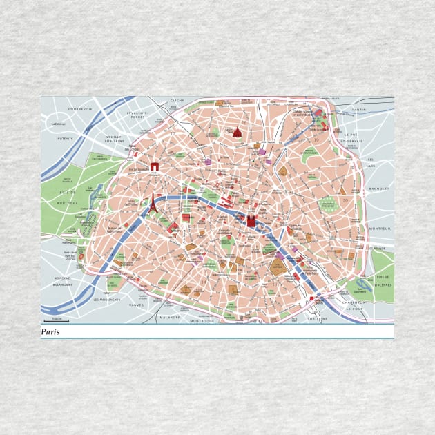 Arrondissements Paris Map by Superfunky